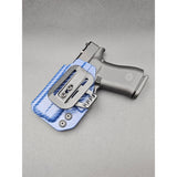 Glock 43/43X MOS - Fabriclip Wingman - Blue Carbon Fiber - Left Hand - Half Guard